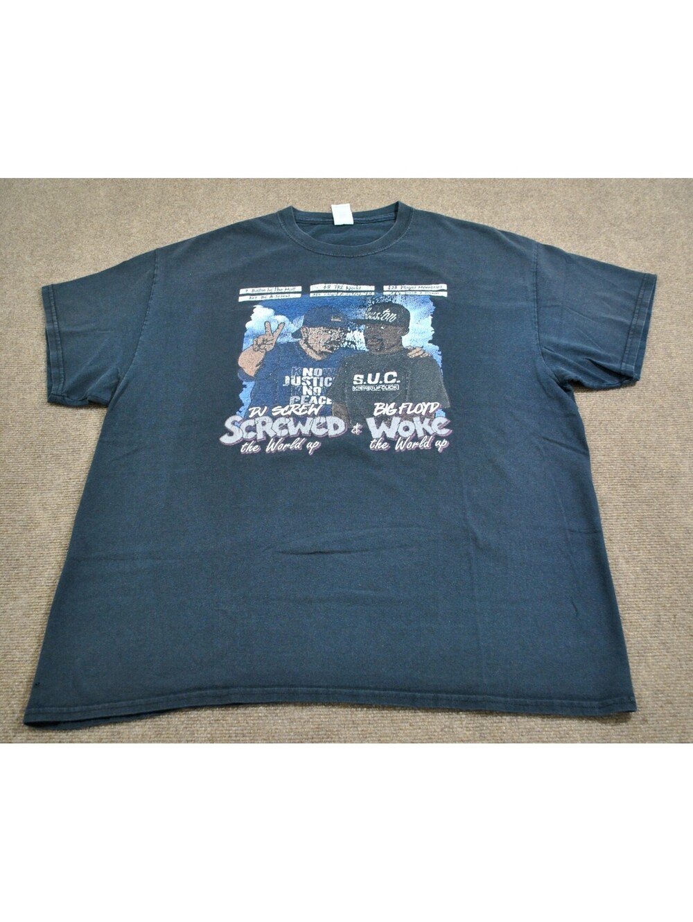 DJ Screwed Big Floyd Woke The World Up Rap Hip Hop Houston Texas Shirt X-Large